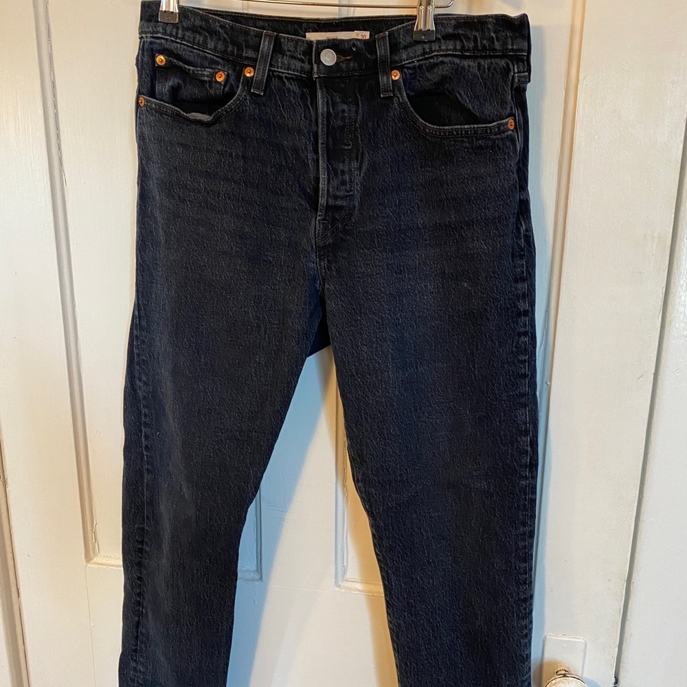 Levi Wedgie Black Jeans size 30